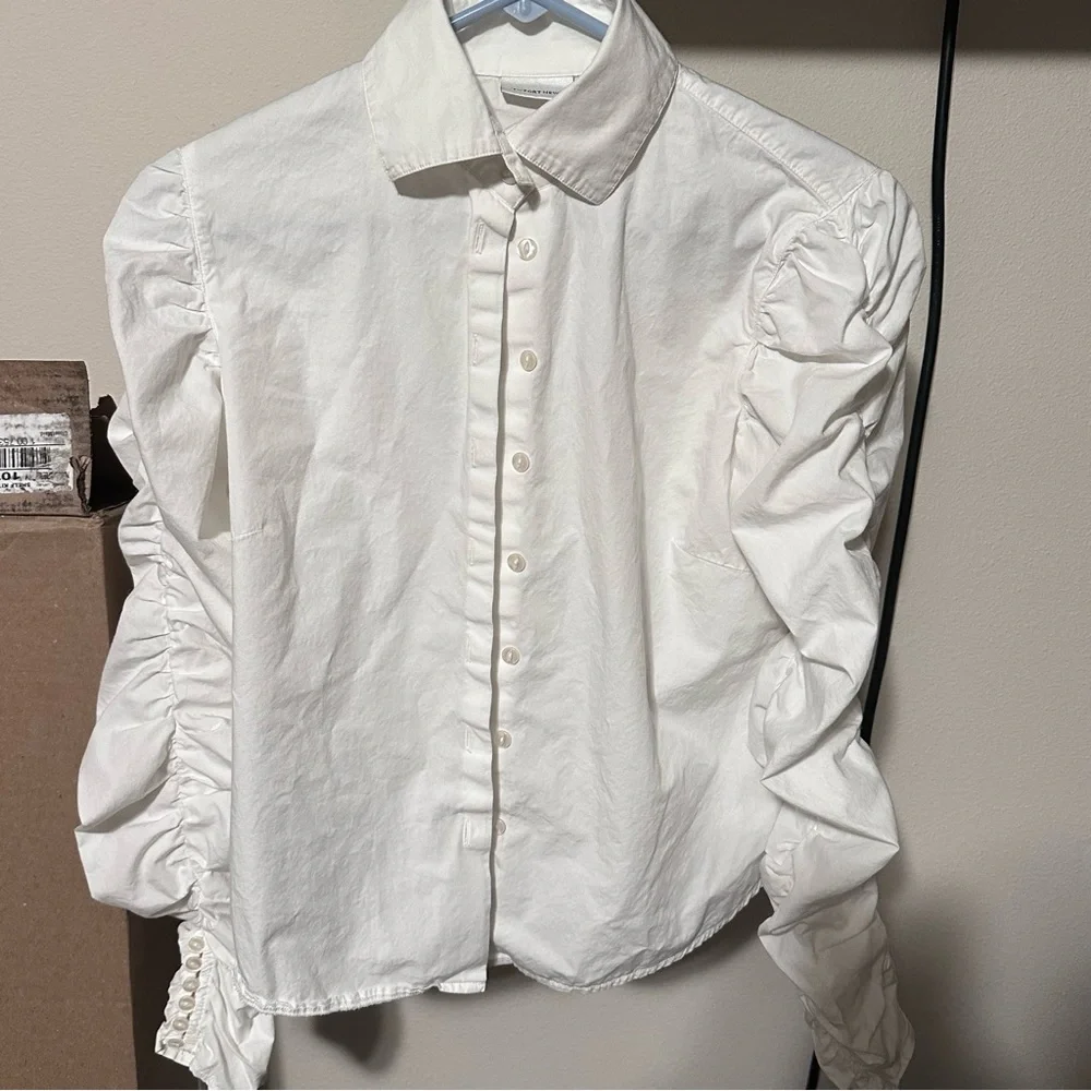 Newport News white formal shirt.. very cute - Picture 1 of 4